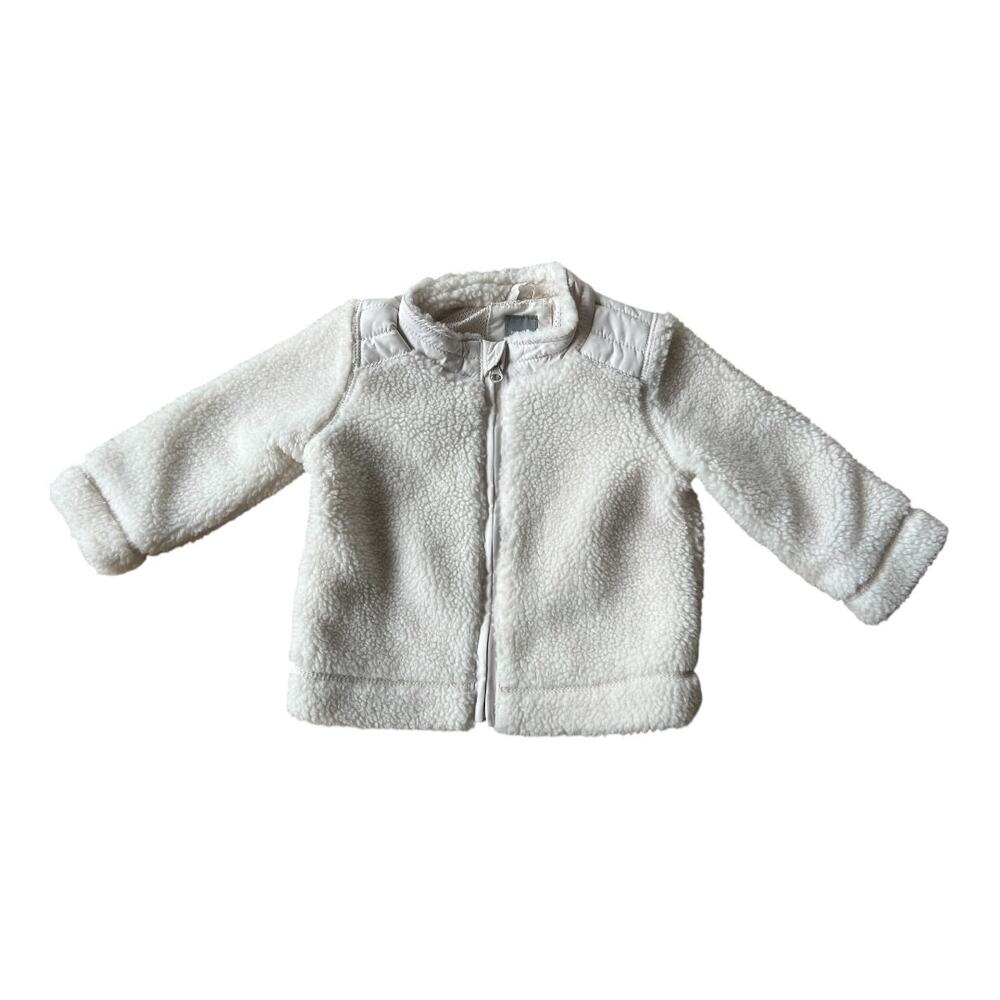 Baby Gap Sherpa Fleece Zip Jacket Cream 6–12 Months